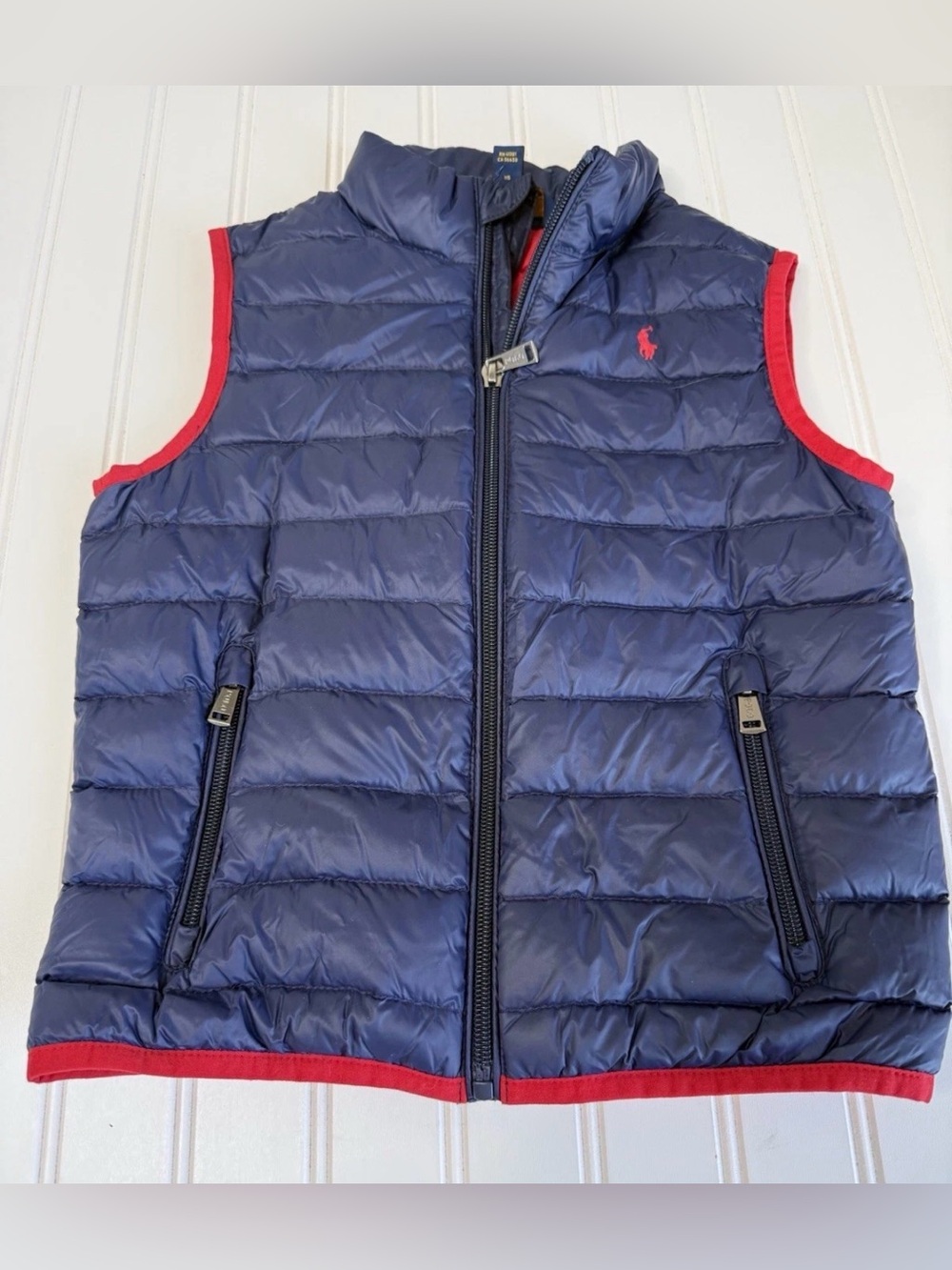 POLO RALPH LAUREN KIDS Navy Red VEST Puffer Youth 5 Boys Girls 1761